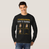 Funny Pommeren Guide to Training Dog Obedience L T-shirt (Voorkant volledig)