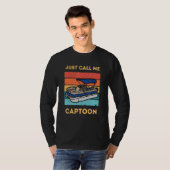 Funny Pontoon Boat Captain Call Me Captoon T-shirt (Voorkant volledig)