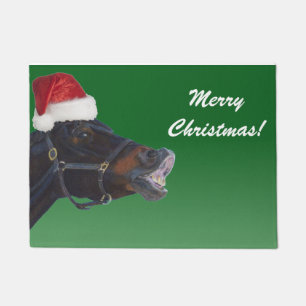 Funny Pony Merry Kerstmis Deurmat