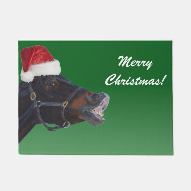 Funny Pony Merry Kerstmis Deurmat (Voorkant)
