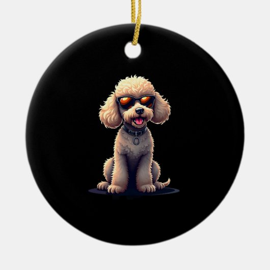 Funny Poodle Animal Lover Dogs Graphic Cute Dog Ow Keramisch Ornament (Voorkant)