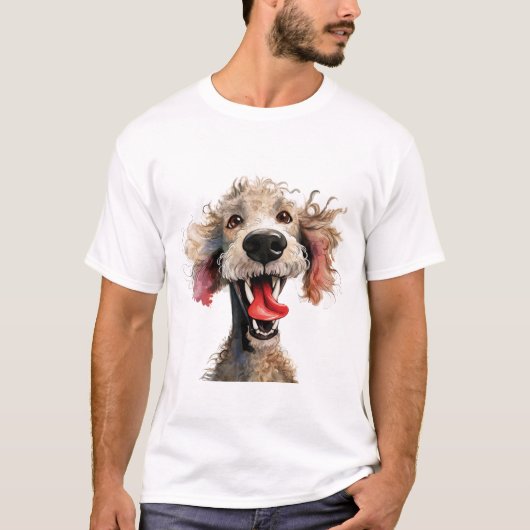 Funny Poodle Cartoon T-shirt (Voorkant)