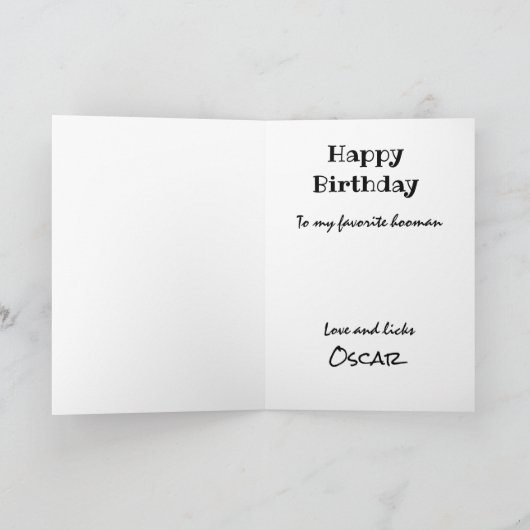 Funny Poodle chien carte d'anniversaire (Intérieur)