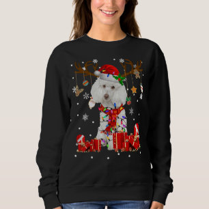 Funny Poodle Dog Reindeer Kerstmis Light Dog Love Trui