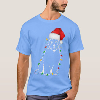 Funny Poodle Dog Tree kerstlampjes Pajama T-shirt