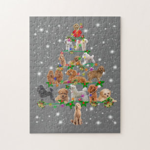 Funny Poodle kerstboom Decor Ornament Costuum Legpuzzel