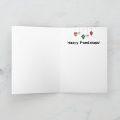 Funny Poodle op kerstcadedag Kaart (Binnen)