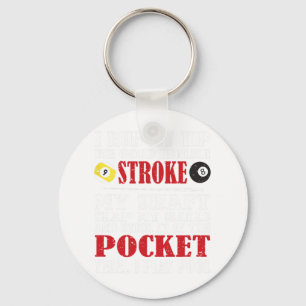 Funny Pool Billiard T-shirt Ik Rub mijn Tip Billia Sleutelhanger