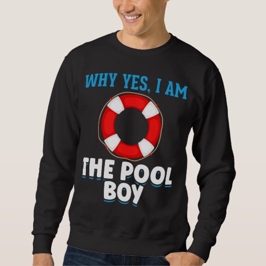 Funny Pool Boy Swimmer Humor Trui (Voorkant)