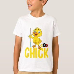 Funny Pool Chick 8 Ball Women Cute Billiards Ladie T-shirt