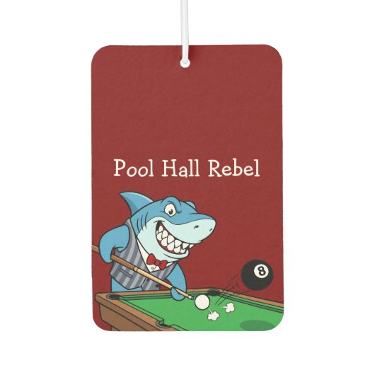 Funny Pool Hall Rebel Billiards Theme Men's Car Luchtverfrisser (Voorkant)