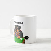 Funny Pool Hall Rebel Rottweiler Coffee Mugs (Devant gauche)