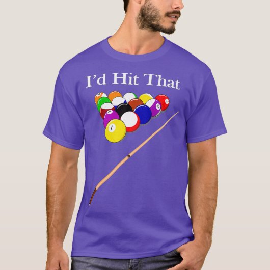 Funny Pool Hall Shark Billiards Player Hustler T-shirt (Voorkant)