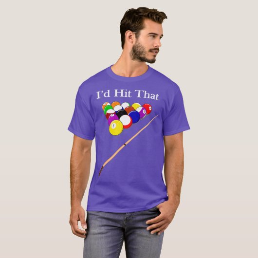 Funny Pool Hall Shark Billiards Player Hustler T-shirt (Voorkant volledig)