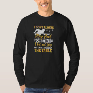 Funny Pool Lover Graphic voor jongens en Mannen Bi T-shirt