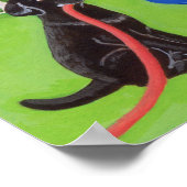 Funny Pool Party Labradors Artwork Poster (Hoek)