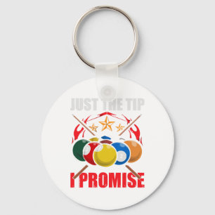Funny Pool Player Billiards alleen maar de tip die Sleutelhanger