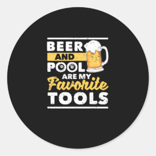 Funny poolspeler miljardairs 8 ballilards ronde sticker