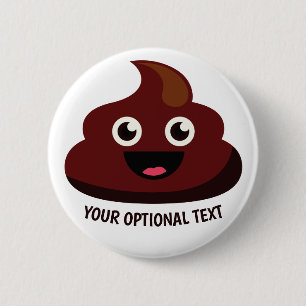Funny Poop button 3: blij