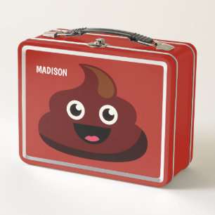 Funny Poop Custom name lunchboxen