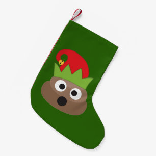 Funny Poop Emoji Kerstmis stoppen Kleine Kerstsok