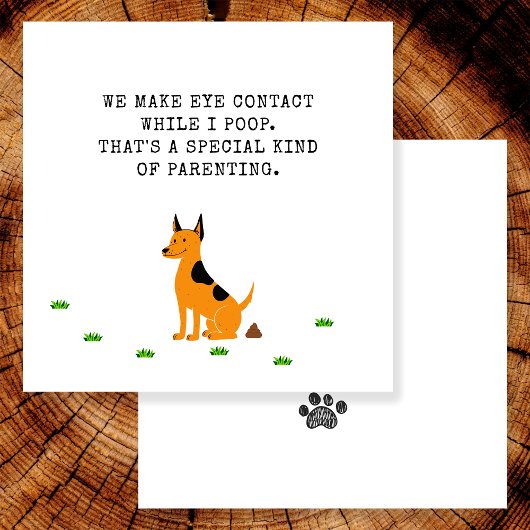 Funny Poop Happy Vaderdag Kaart van de hond