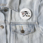 Funny Pooping Cow Button (In situ)