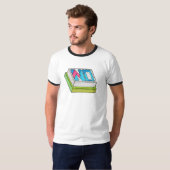 Funny Pop Art Ringer Tee, Original Art Shirt (Voorkant volledig)