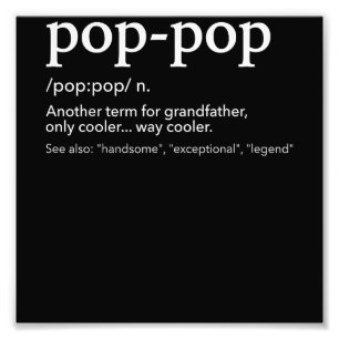 Funny pop-pop voor coole opa voor vaderdag foto afdruk