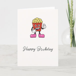 Funny Popcorn Carte d'anniversaire