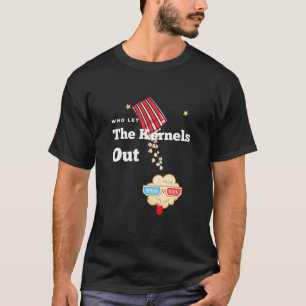 Funny Popcorn die de griezelfilm laat uitspelen T-shirt
