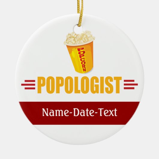 Funny Popcorn Keramisch Ornament (Voorkant)