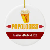 Funny Popcorn Keramisch Ornament (Achterkant)