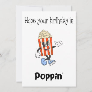 Funny Popcorn Pun Birthday Kaart