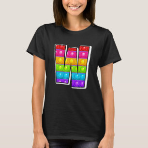 Funny Poppin Kinder Pop IT W Cutest Capital Letter T-shirt