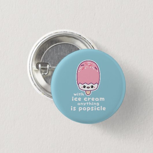 Funny Popsicle Pun Ronde Button 3,2 Cm (Voorkant /achterkant)