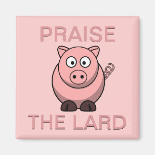 Funny Pork Bacon neemt de Lard Piggy Magnet op Magneet