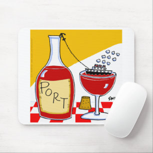 Funny Port Wine Cartoon Mouse Pad Muismat