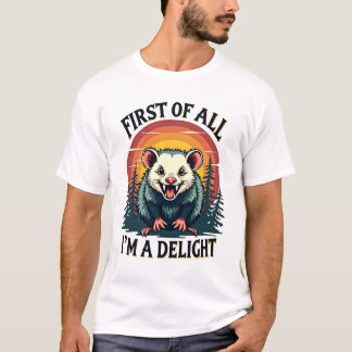 Funny Possum Allereerst ben ik een genot - Schatti T-shirt