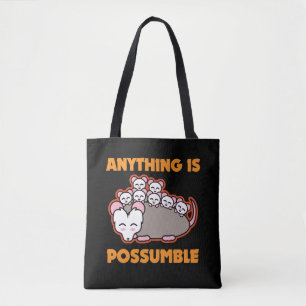 Funny Possum Opossum Pun Alles is mogelijk Draagtas