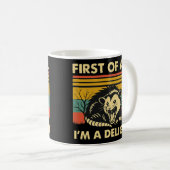 Funny Possum Quote - First of All I'm a Delight Ca Koffiemok (Voorkant rechts)