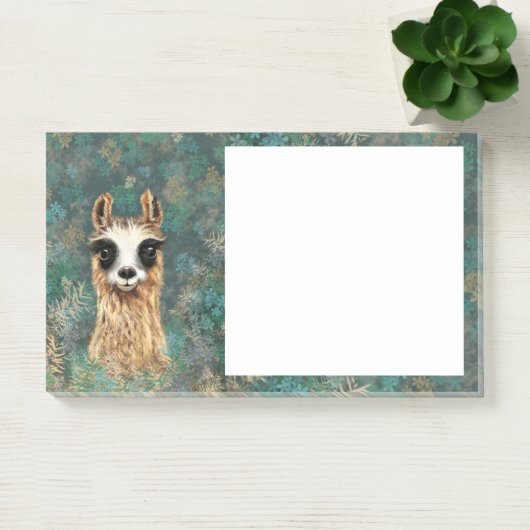 Funny Post het merkt nieuwsgierige Baby Llama Post-it® Notes (Kantoor)