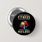 Funny Postal Worker Fitness Postman Ronde Button 5,7 Cm (Voorkant /achterkant)