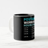 Funny Postal Worker Hourly Rate Mok (Voorkant links)