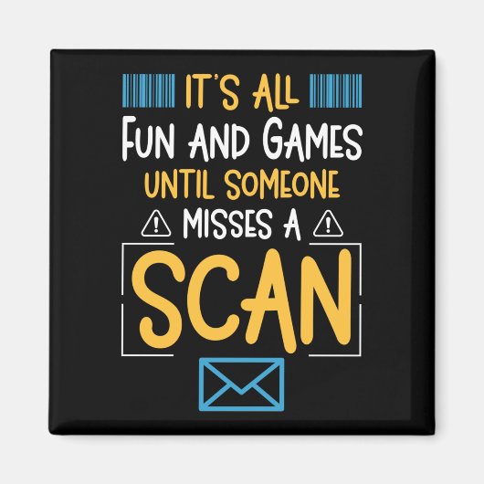 Funny Postal Worker Mailman Magneet (Voorkant)