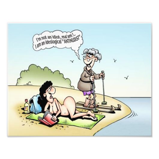 Funny Poster "Antinudist" (Voorkant)