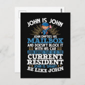 Funny Postman Postal Worker Briefkaart (Voorkant / Achterkant)