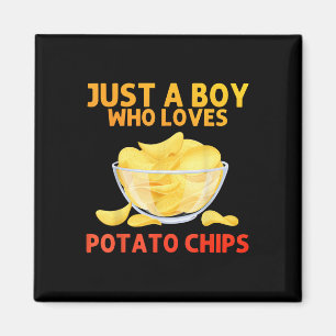 Funny Potato Chips Art voor Heren Jongens Kinder T Magneet