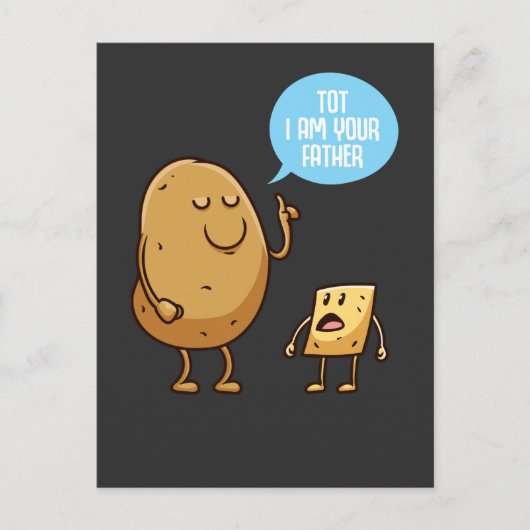 Funny Potato Pap Ik ben je vader Pun Briefkaart (Voorkant)