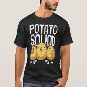 Funny Potato Squad voor mannen Vrouwen koelen vege T-shirt